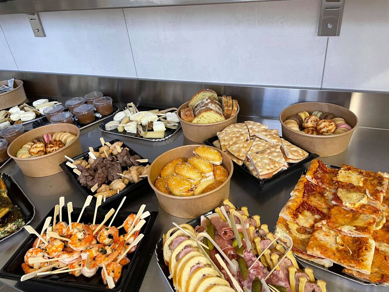 Buffet préparé et à disposition pour un client qui avait une journée d'action chez un client 