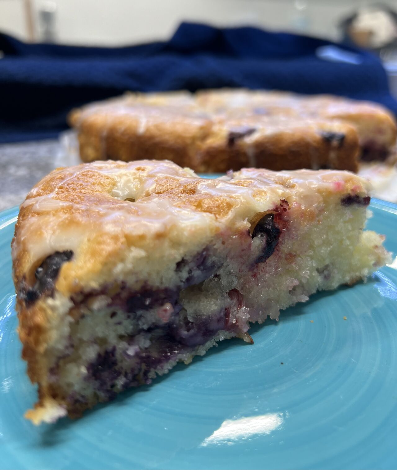 Vegan lemon blueberry cake 