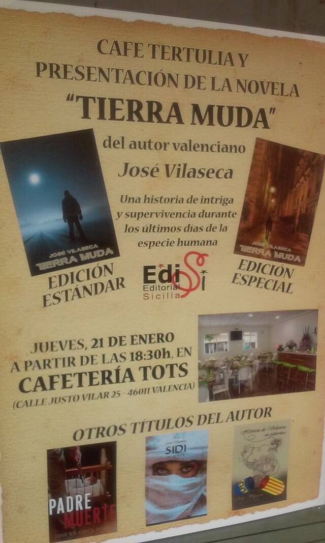 Tertulias literarias y presentación de obras de autores de nuestro barrio.