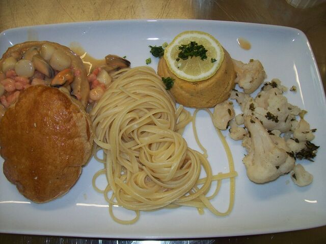 Coquille de moule et crevette