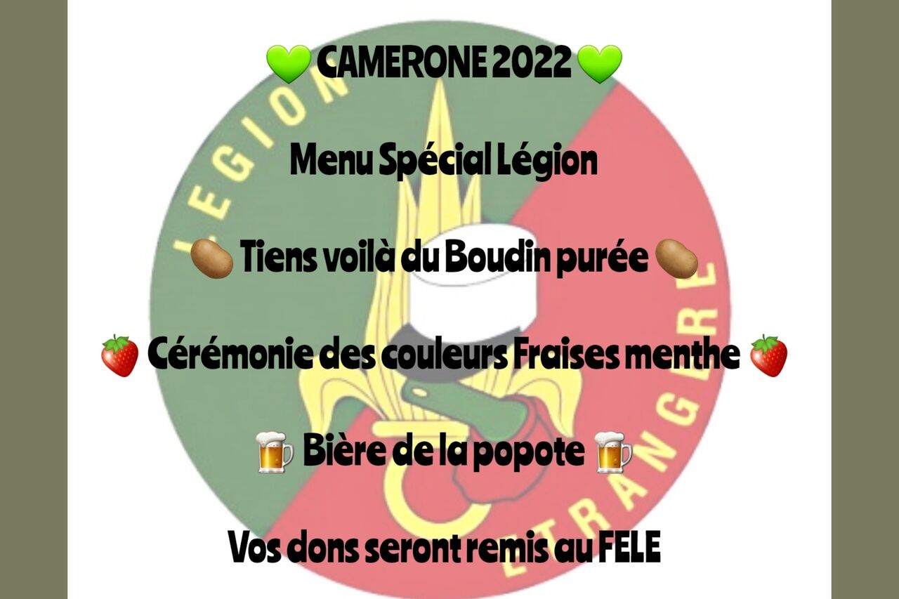 Menu spécial légion