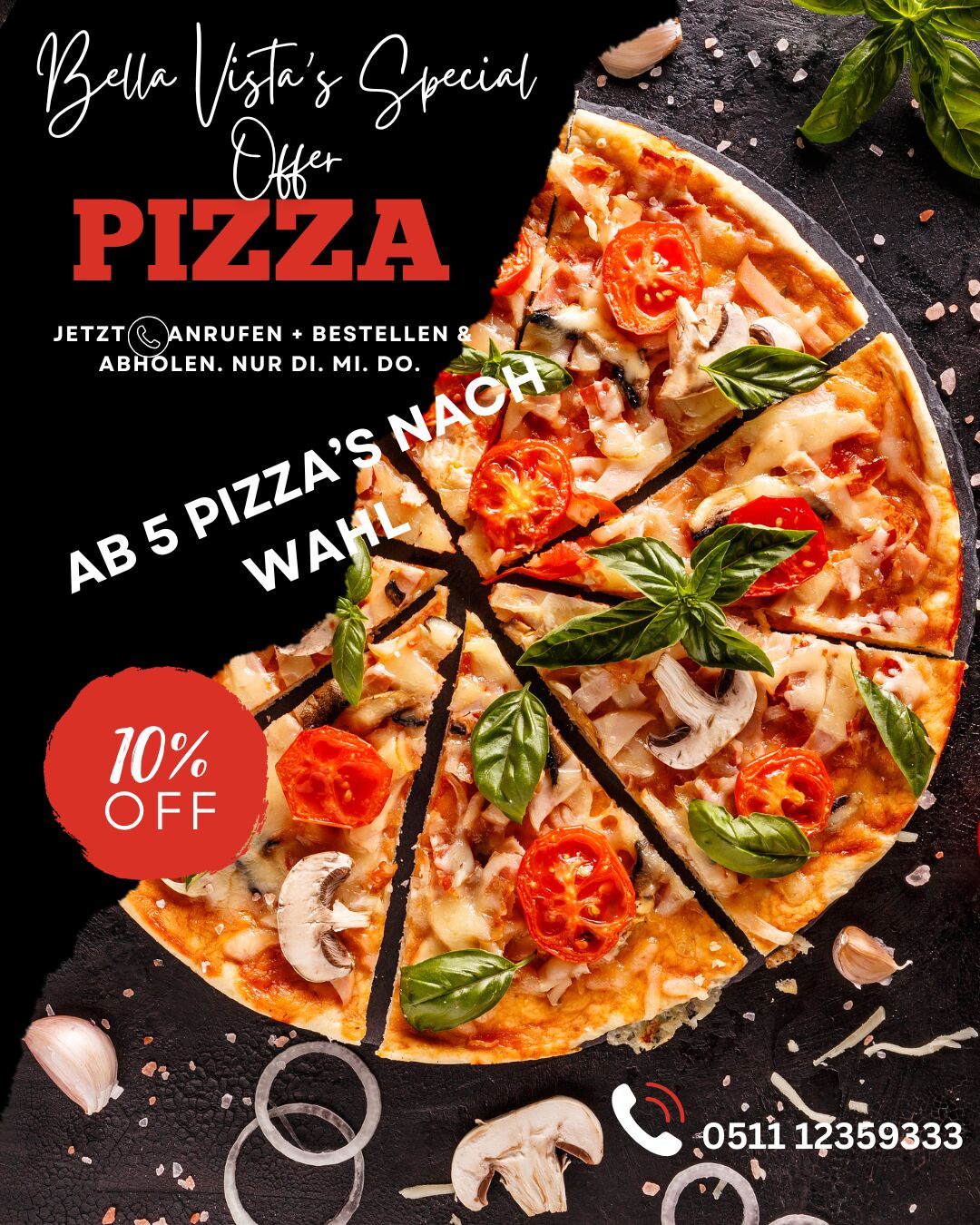 Angebot 10% Di. Mi. Do.