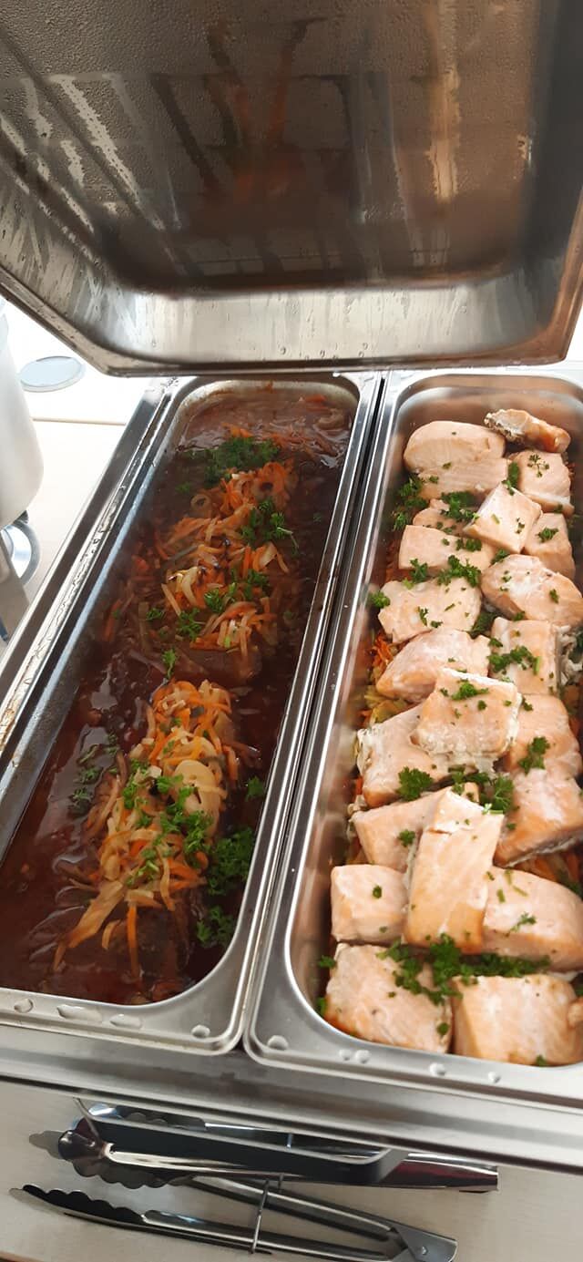 Burgunderbraten & Lachs auf der Haut gebraten!