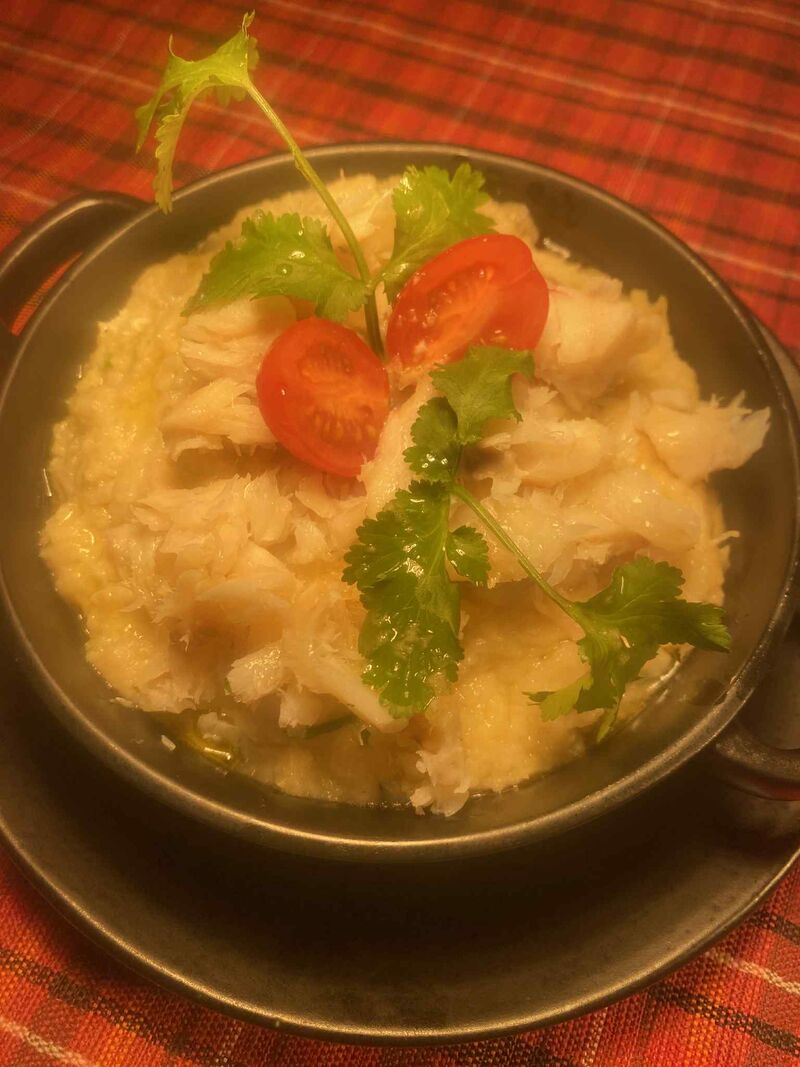 Açorda de Bacalhau . Sugestão de Menu Executivo de Segunda a Sexta ao Almoço.