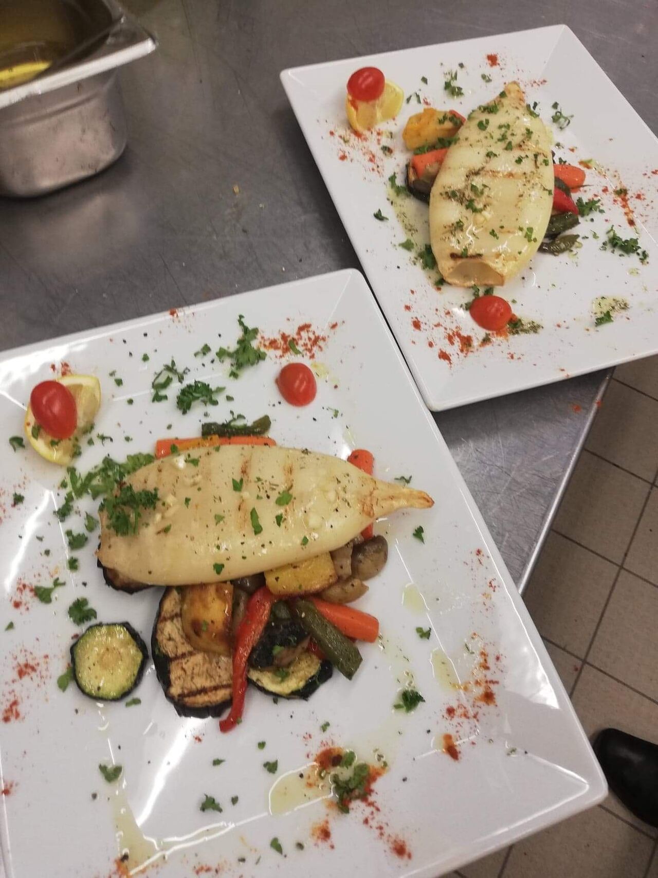 Tintenfisch vom Grill