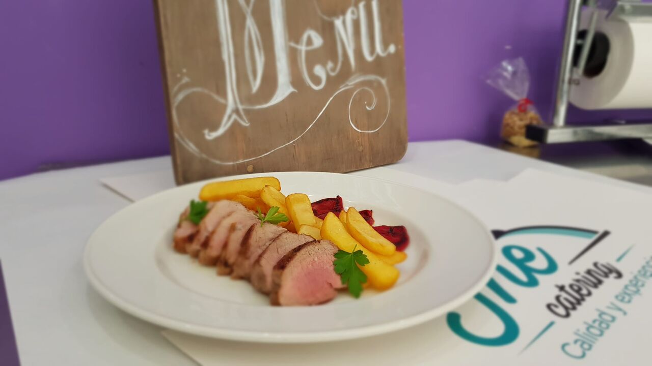 Solomillo ibérico con salsa de oporto