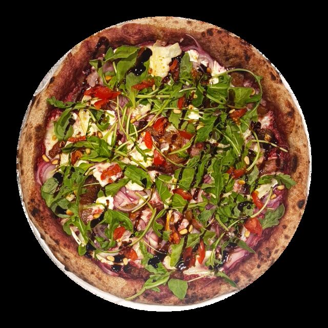 Août La Barbabietola - base crème de betteraves, chèvre, lardons