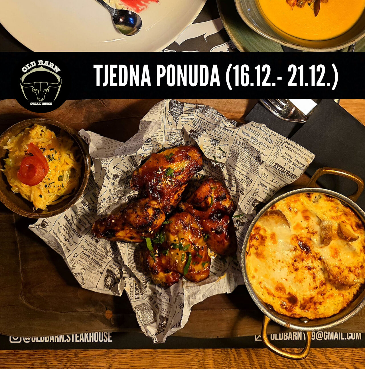 BBQ KRILCA I KRUMPIR ZAPEČEN S VRHNJEM I SIROM