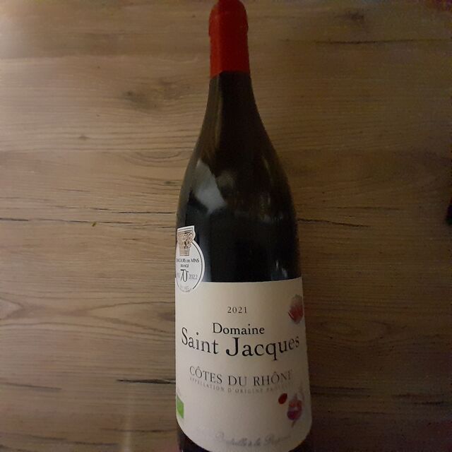 CÔTE DU RHONE DOMAINE ST JACQUES BIO 9.50 € (75cl)