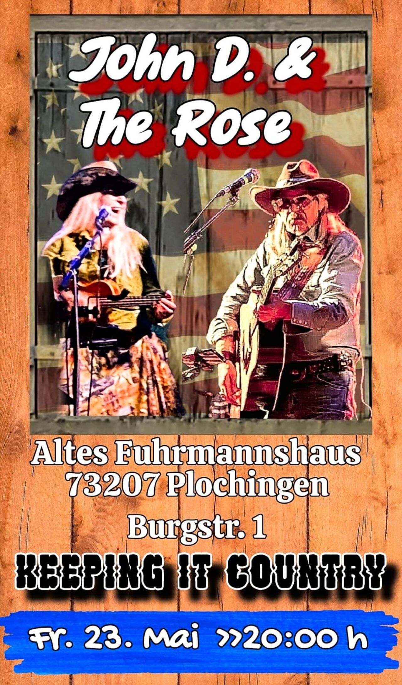 Country vom Feinsten am 23.05.25, Freitag ab 20 Uhr
