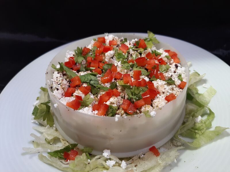 CHANKLICHE
féta affinée au thym avec tomates, oignons...