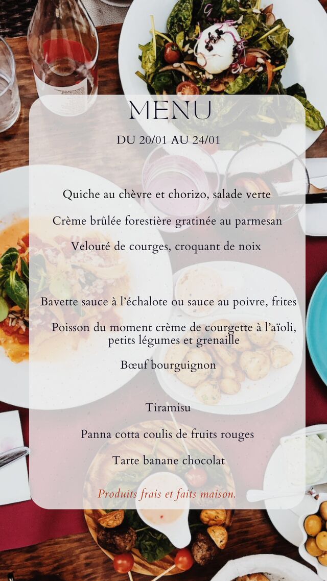 Menu du 20/01/26 au 24/01/26