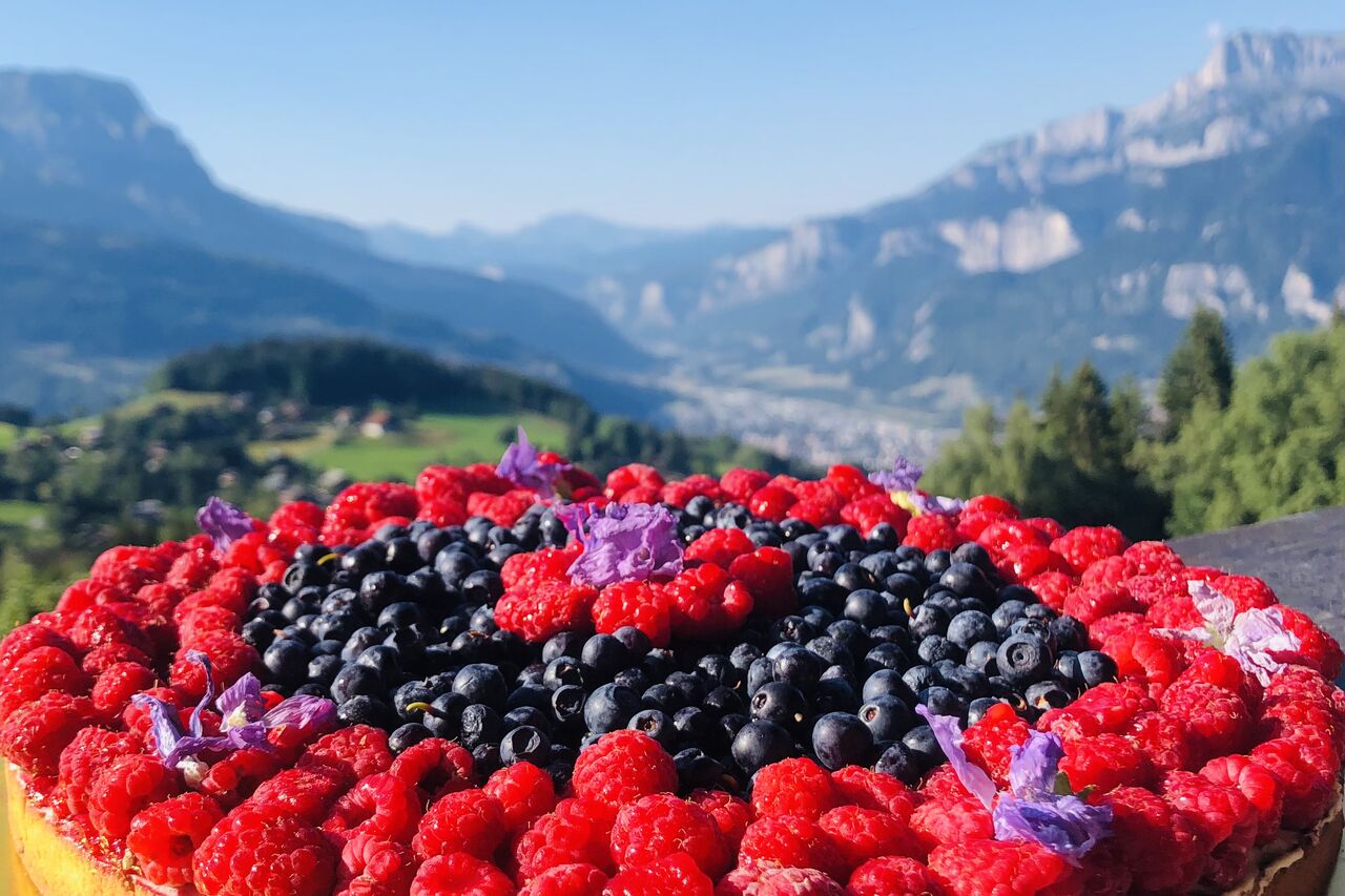 Tarte myrtilles - framboises