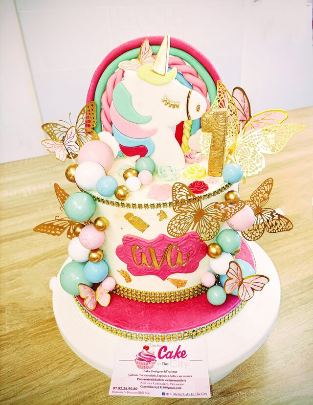 Gâteau thème Licorne 