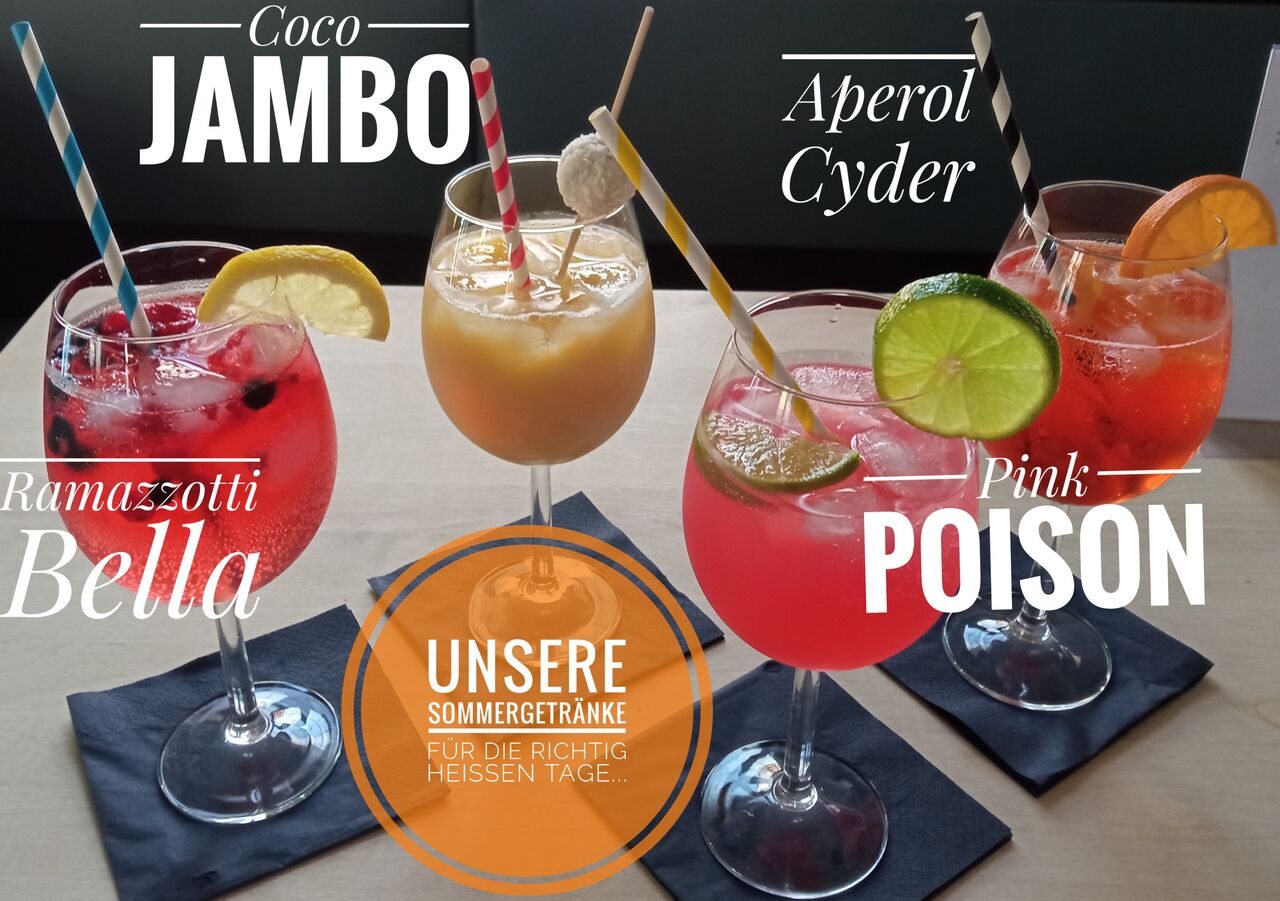 Wenn's Mal kein Bier sein soll... Genießt eine unserer erfrischenden, fruchtigen Sommerkreationen auf unserer Terrasse..