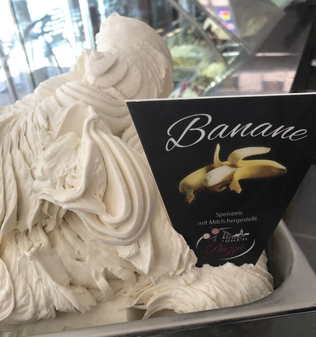 Bananeneis, hergestellt mit frischen Bananen.