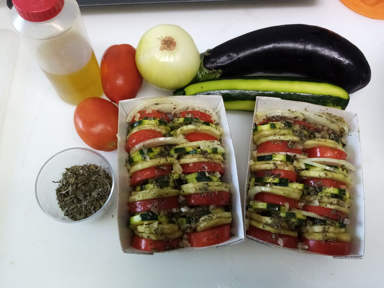 plat à empoter: tian de légumes