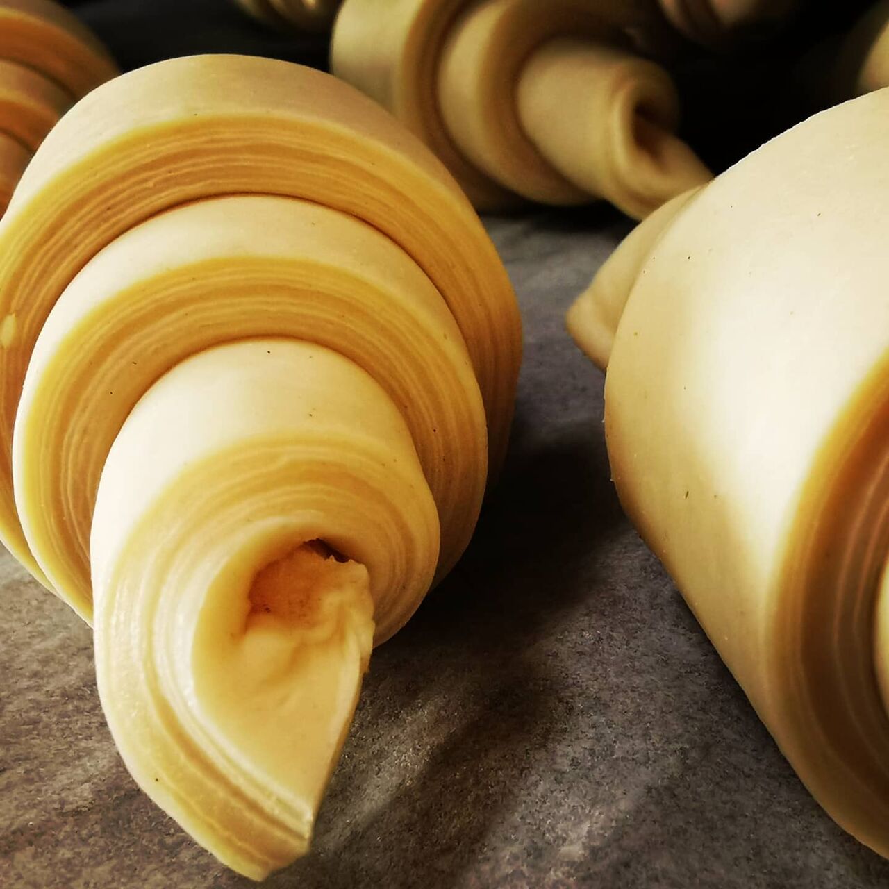 Croissant au beurre d'Isigny avant cuisson