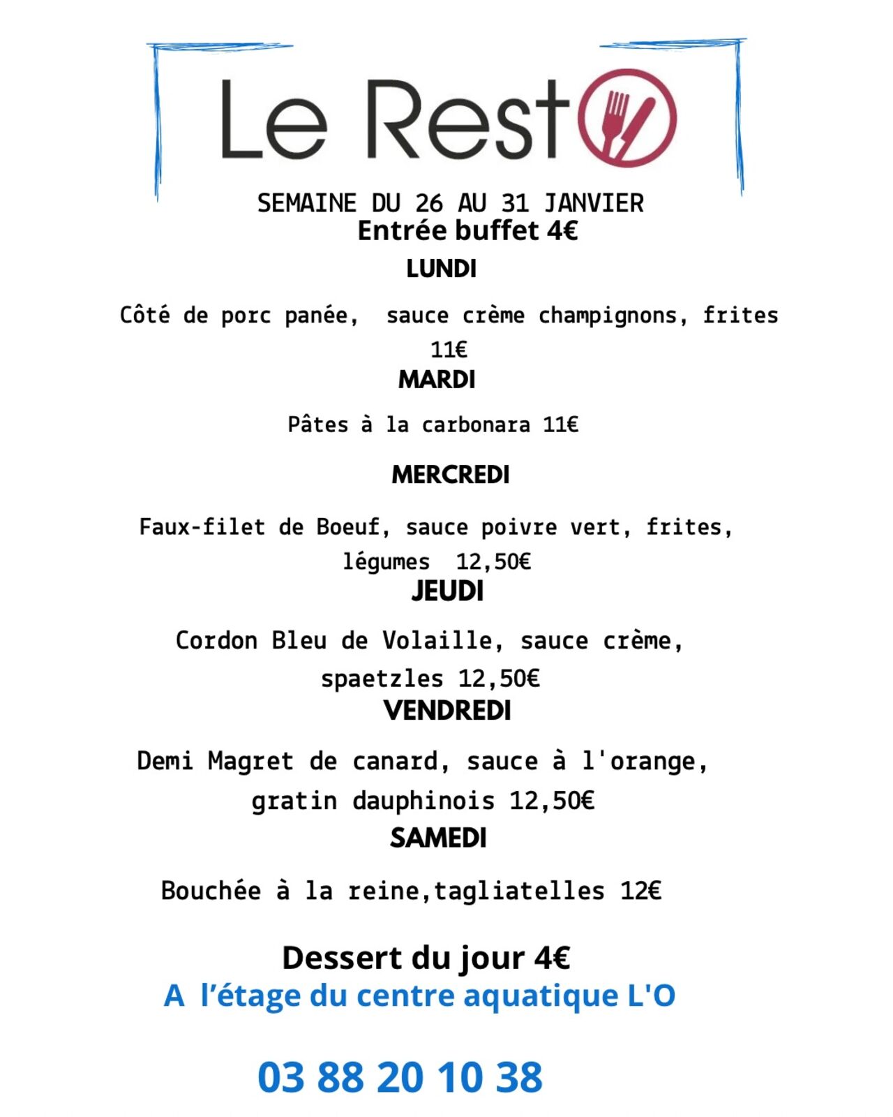 PLATS DU JOUR