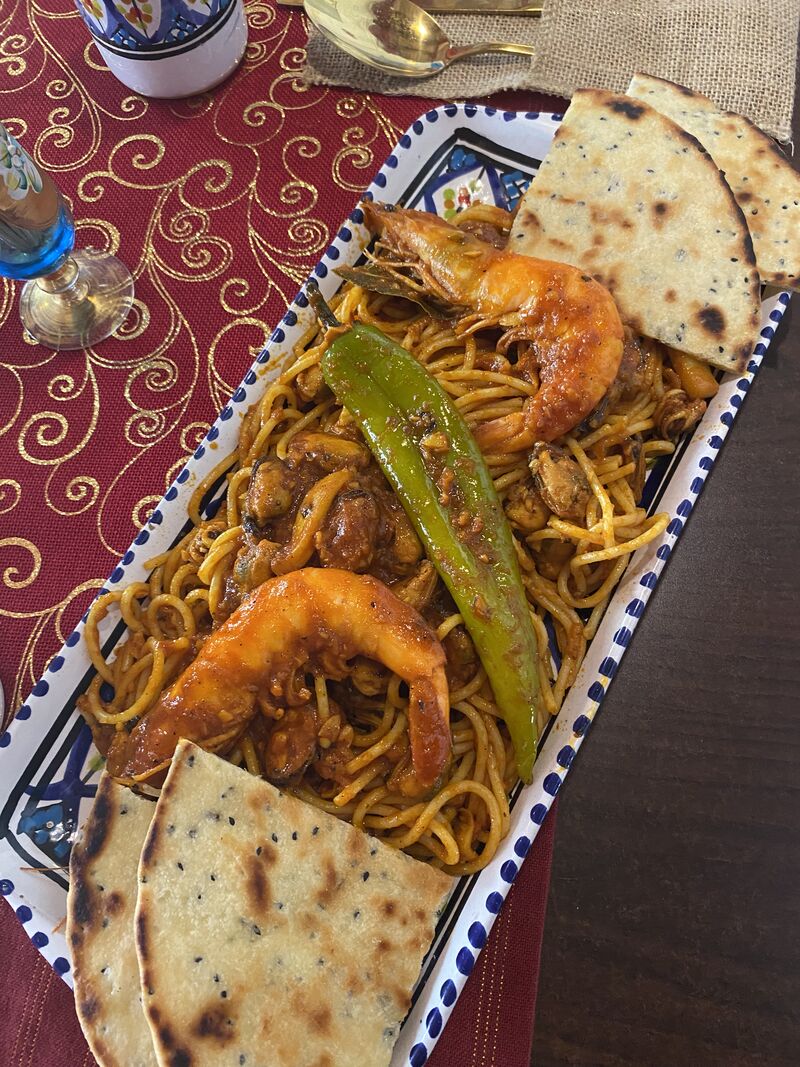 Spaghetti crevettes