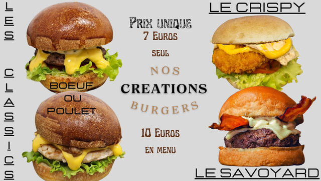 Nos burgers maison