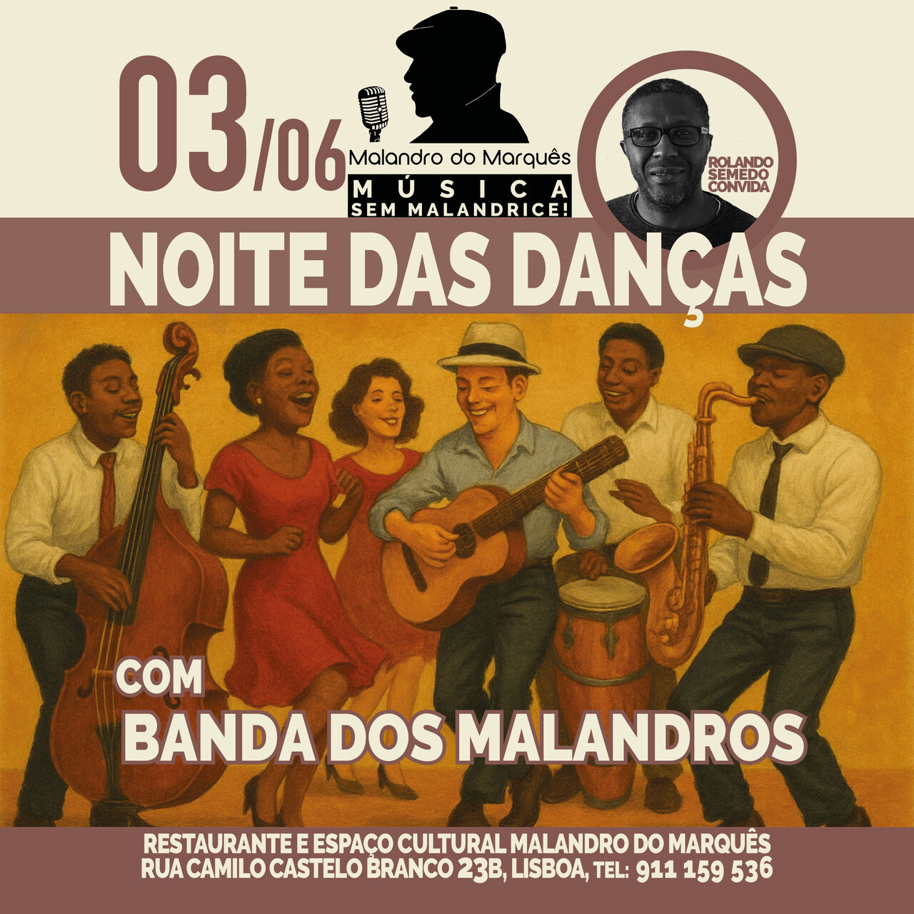 Noite das Danças com Banda dos Malandros