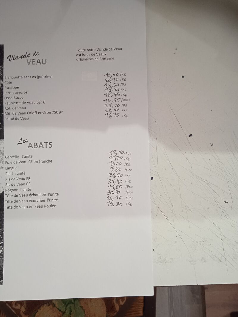 Viande de veau 