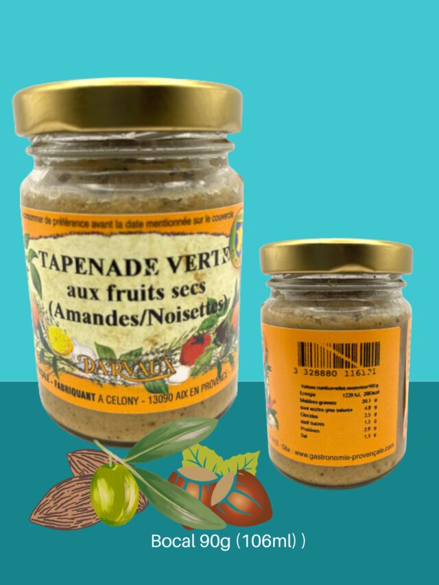 TAPENADE VERTE aux Fruits Secs - 90g (106ml)