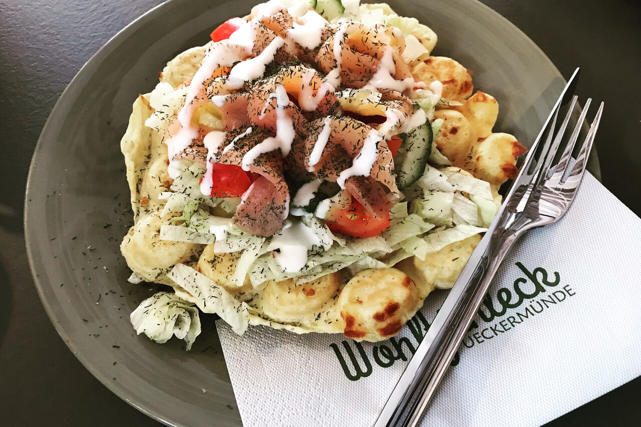 Herzhafte Bubble Waffeln