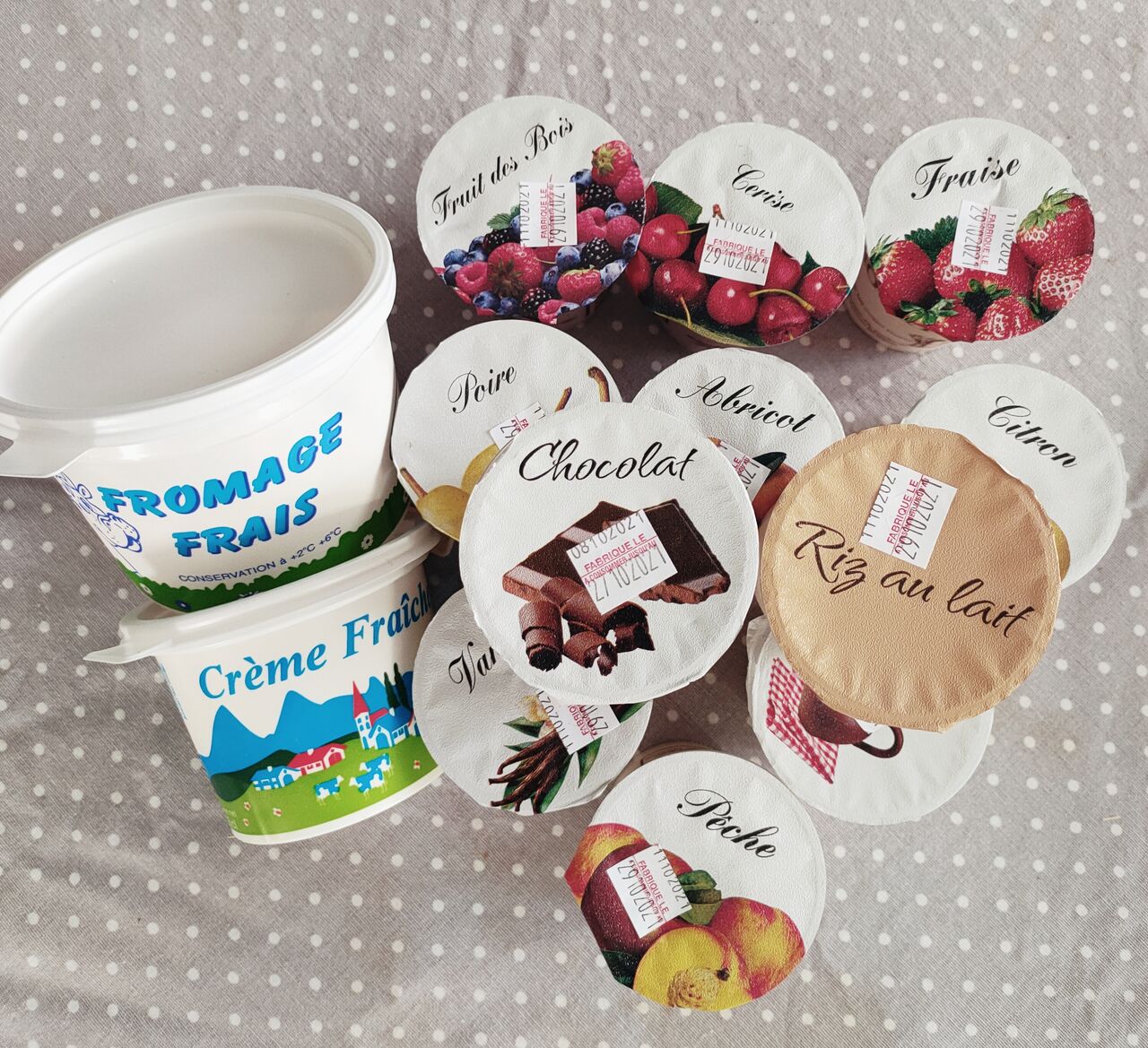 Yaourts, fromage blanc, crème fraîche...