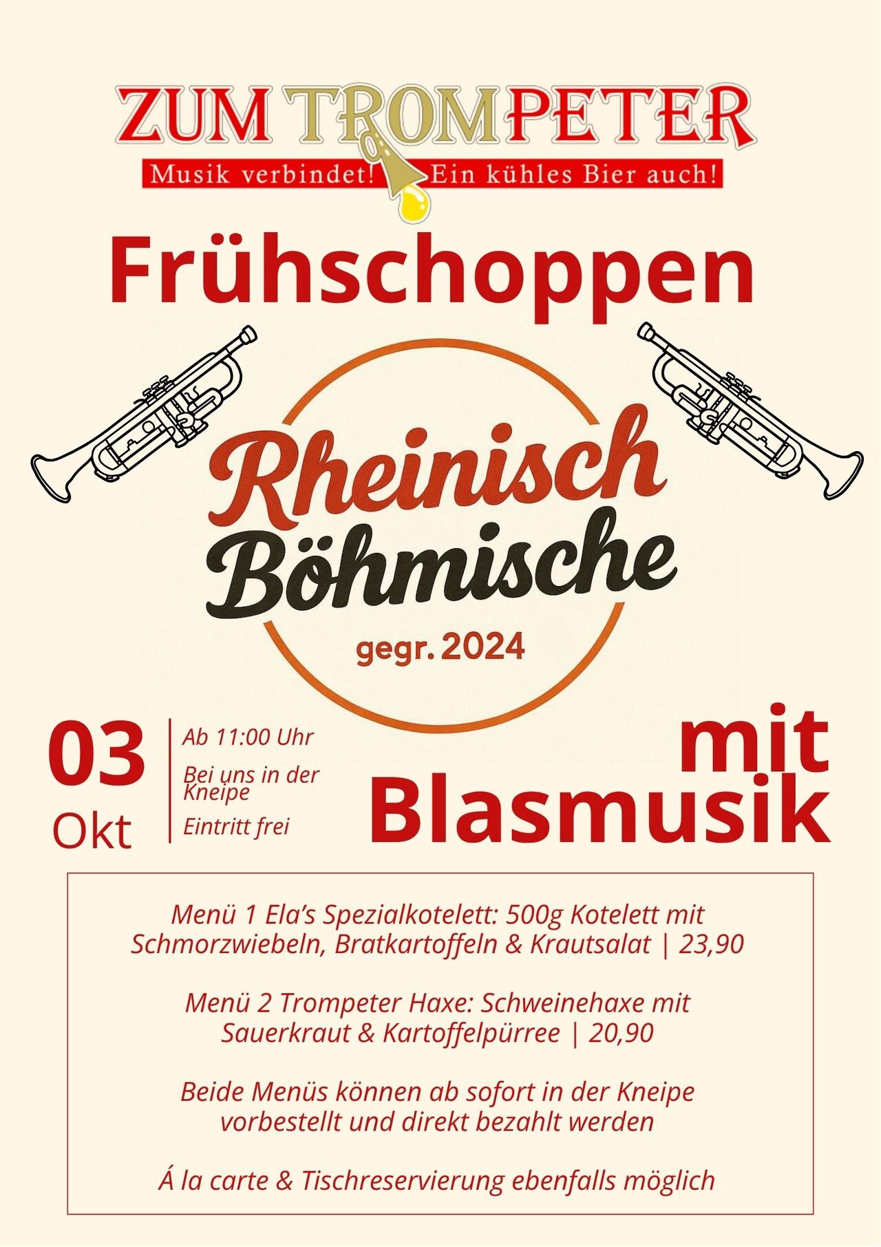 Frühschoppen im Zum Trompeter
