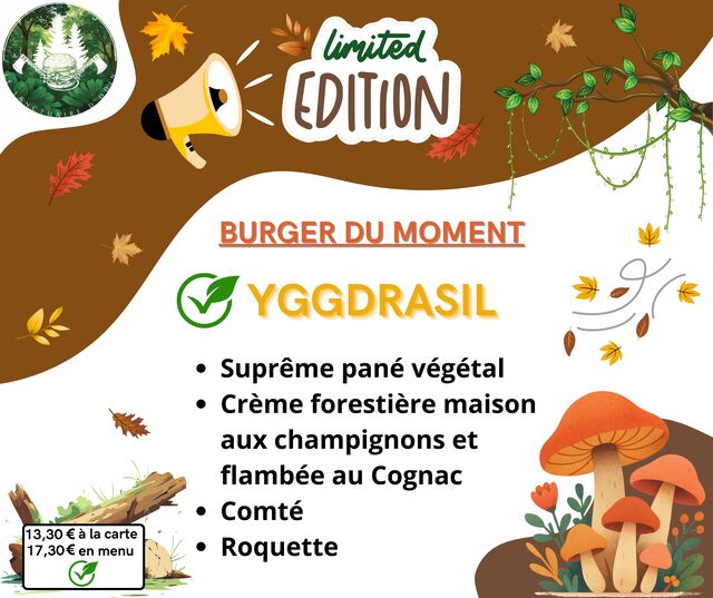 Burger du moment - YGGDRASIL VEGETARIEN 🌿