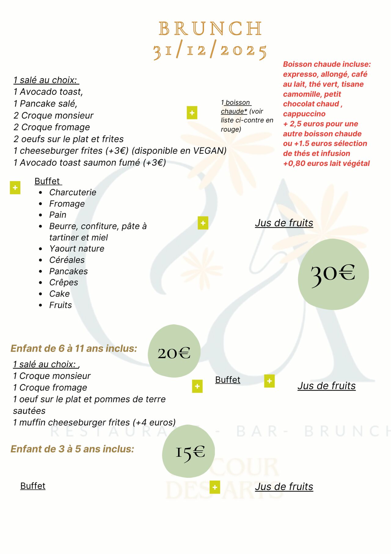 Brunch du 31/12/2025