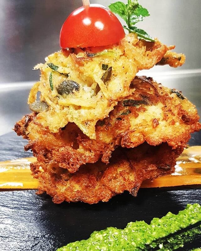 Beignets de courgettes et graines de courges