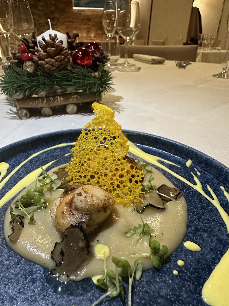 Capasanta al Tartufo e Topinambur 