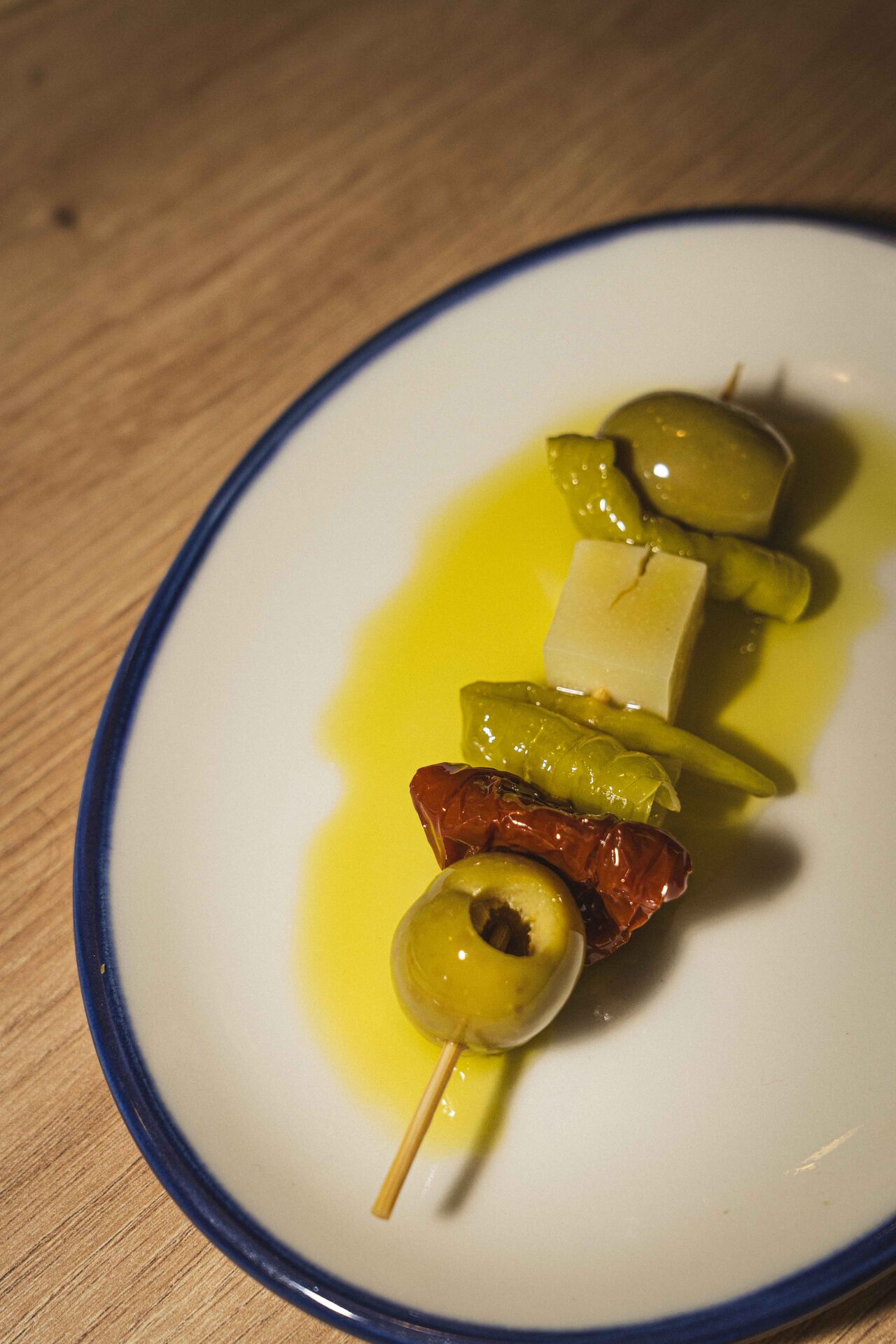 gildas de tomate seco y queso idiazábal 