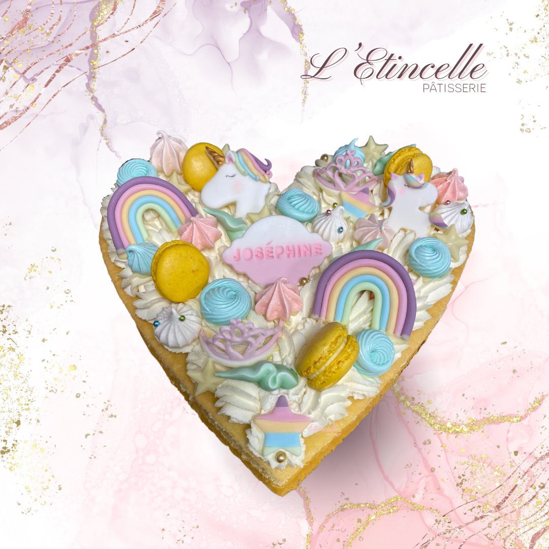 Heart Cake Licorne