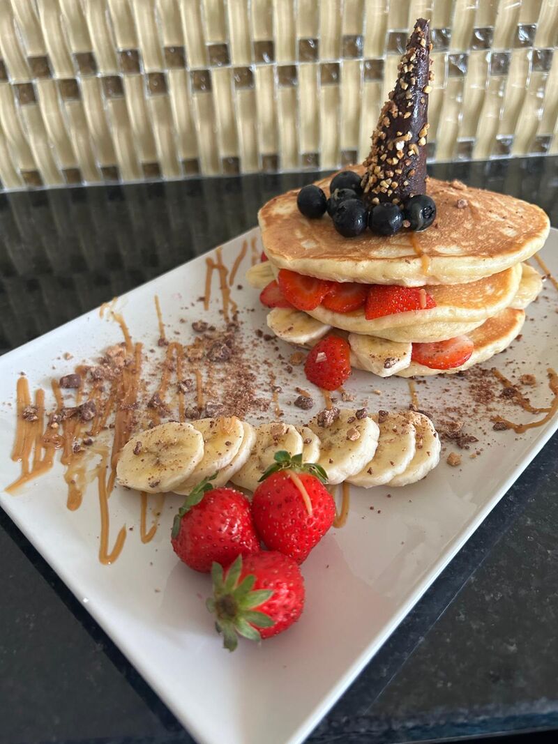 Pancake de plátano y chocolate