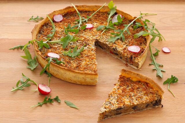 Tarte de Alheira e Cogumelos