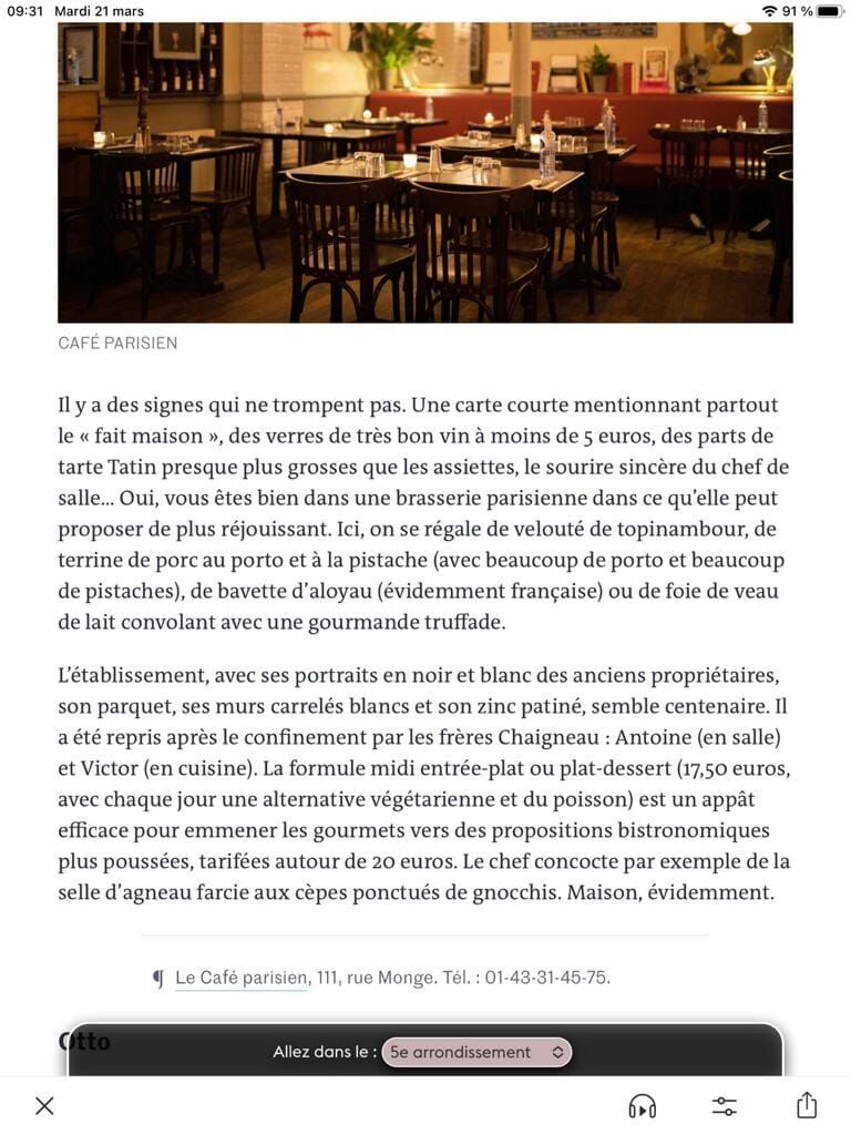 Article du Monde paru le 23 mars 2023