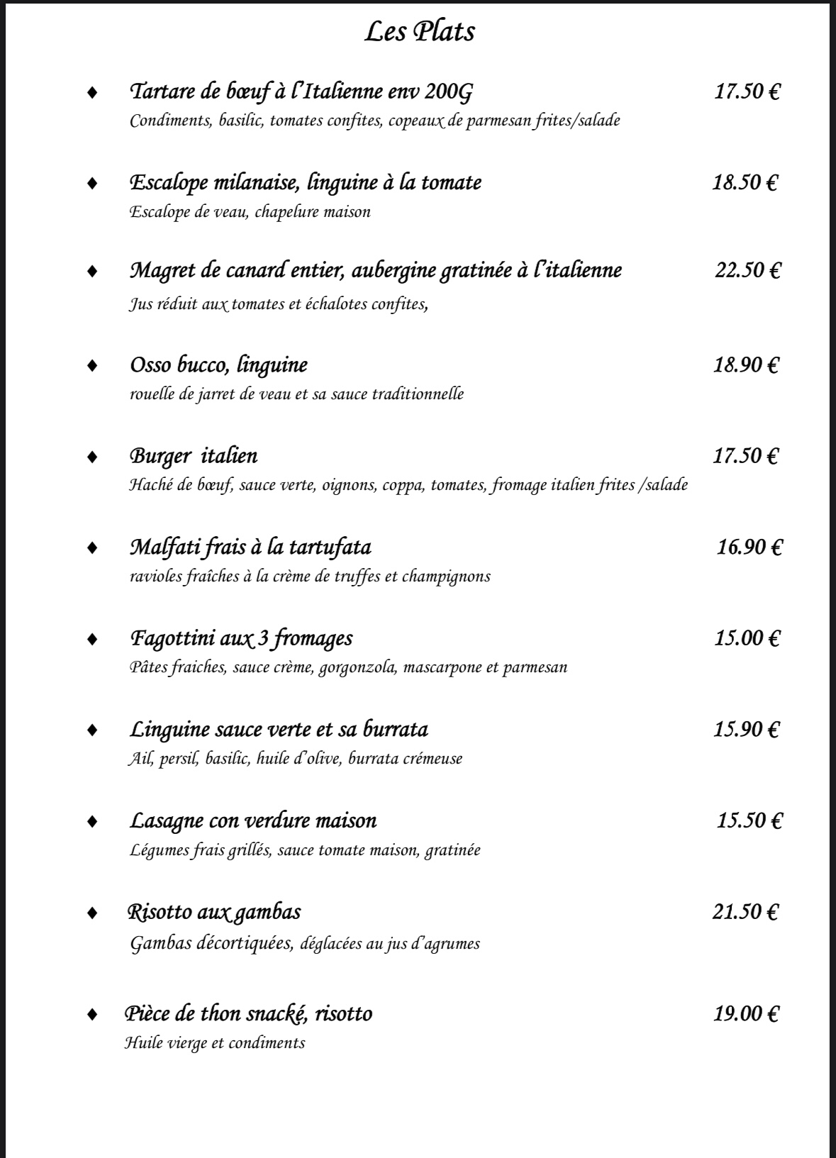 LA CICCIOLINA - chenôve | Italian cuisine near me | Book now