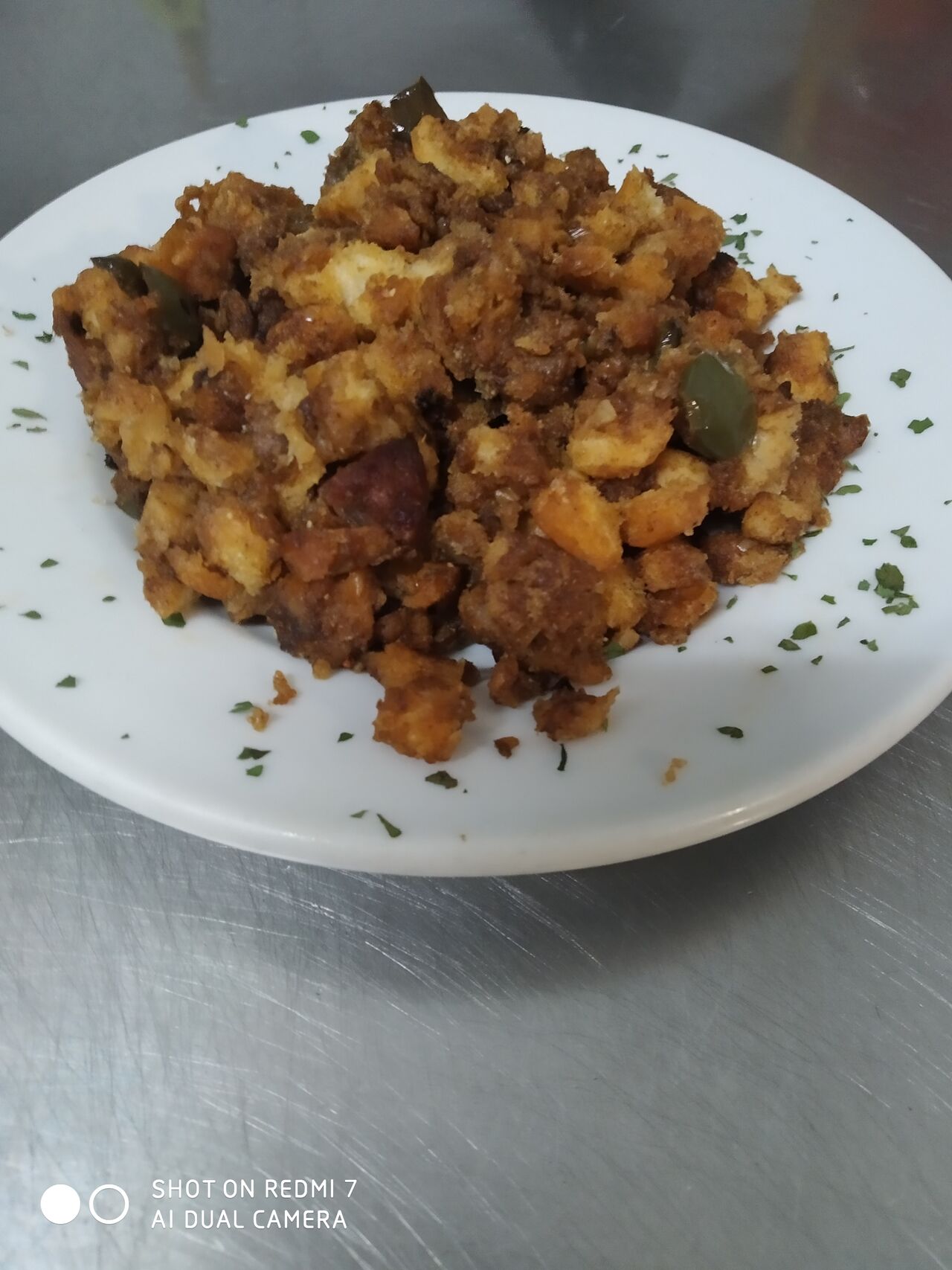 Migas extremeñas recordando viejos tiempos