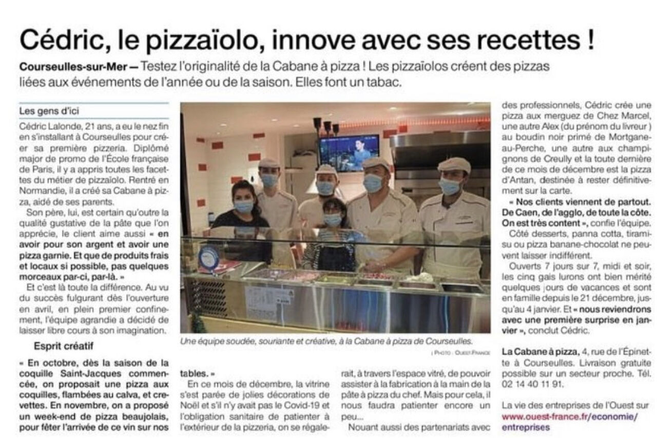 Cédric, le pizzaiolo innove avec ses recettes