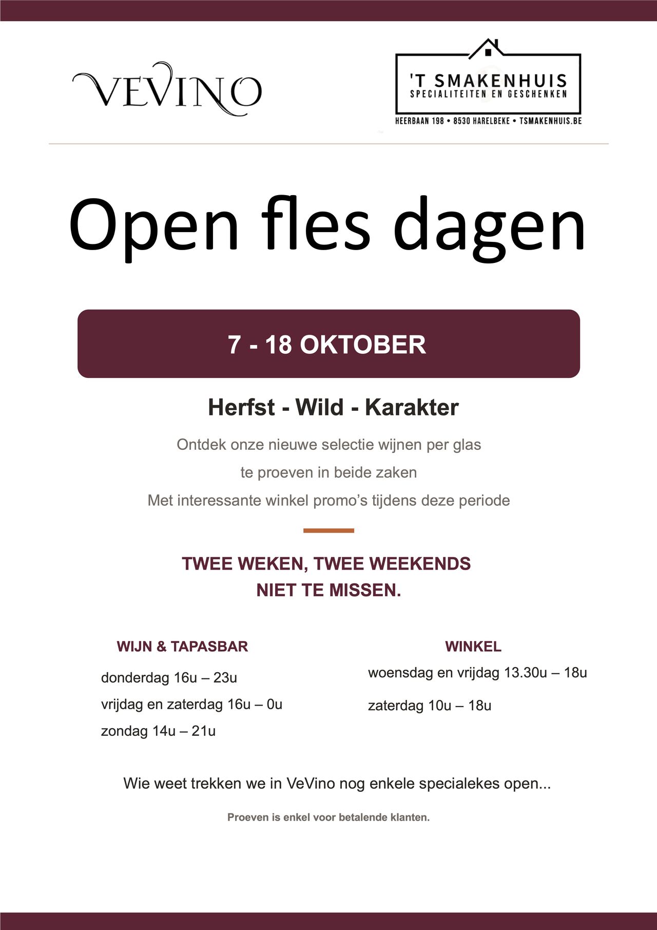 Open fles dagen