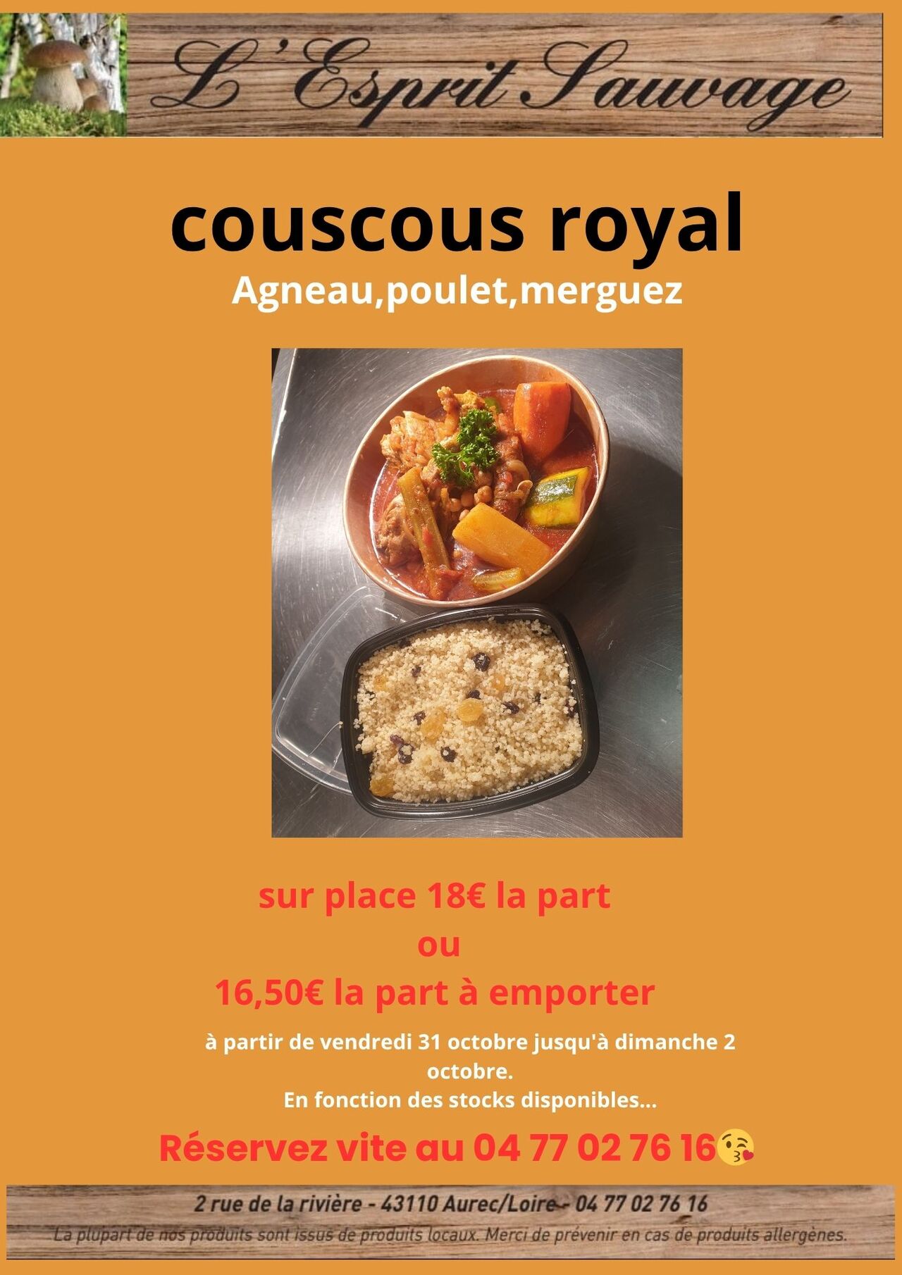 Ce weekend Coucous Royal 😋😋😋