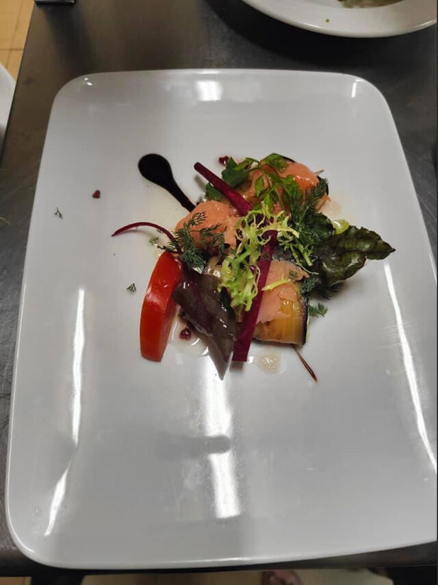 Roulé de Saumon et Aubergine