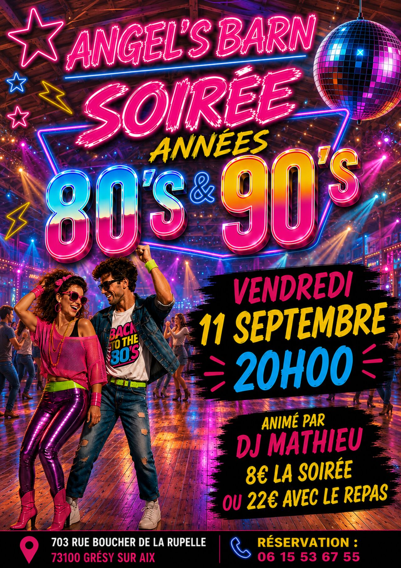VENDREDI 11 SEPTEMBRE : SOIREE ANNEE 80's 90's