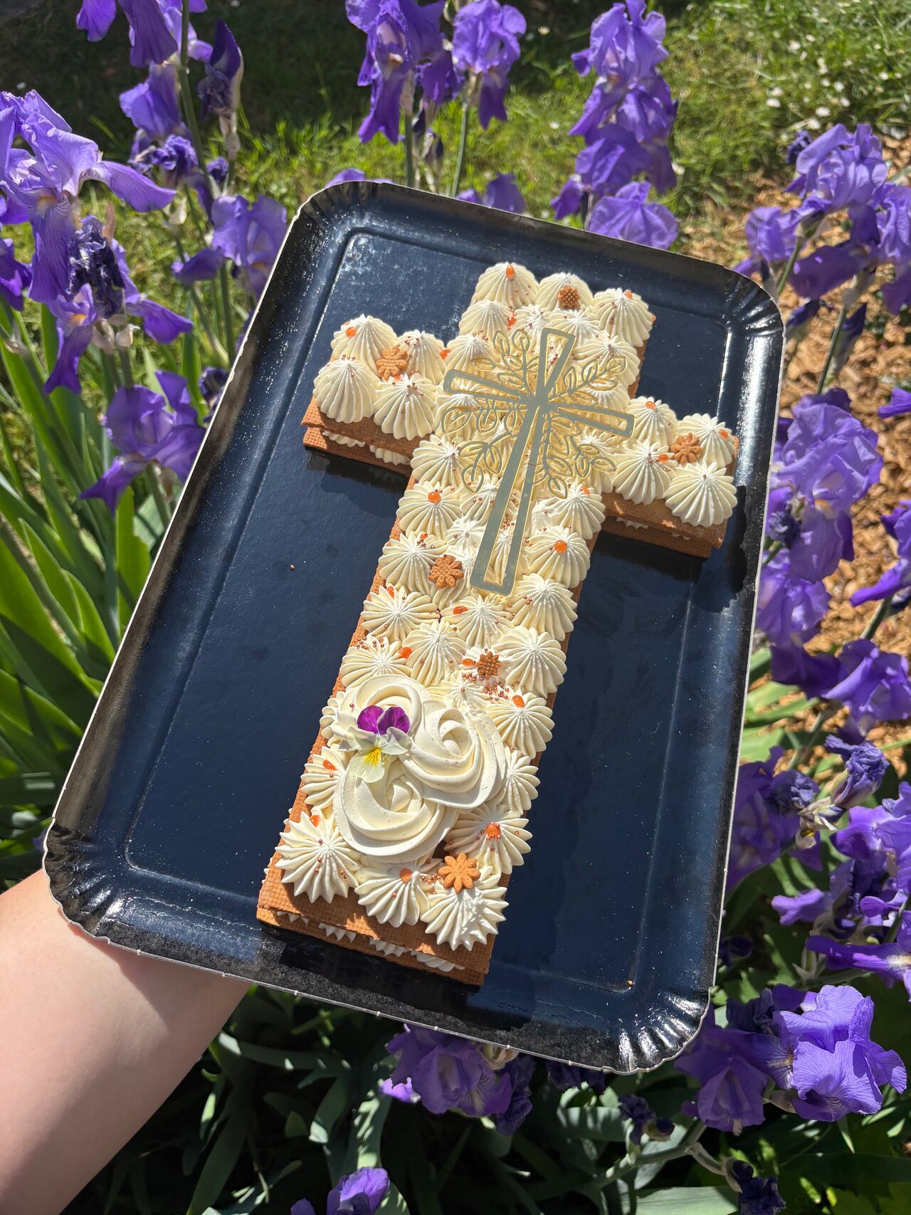 Croix façon Number cake 100% vanille