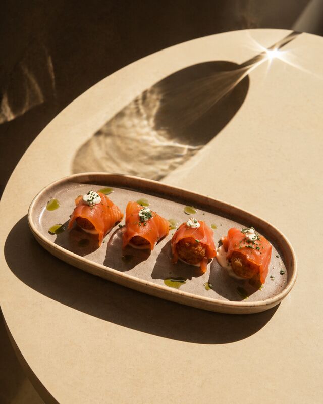 suggestie hapje : zalmkroketjes met kruidenkaas