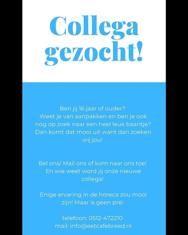 Wij zoeken collega's! 